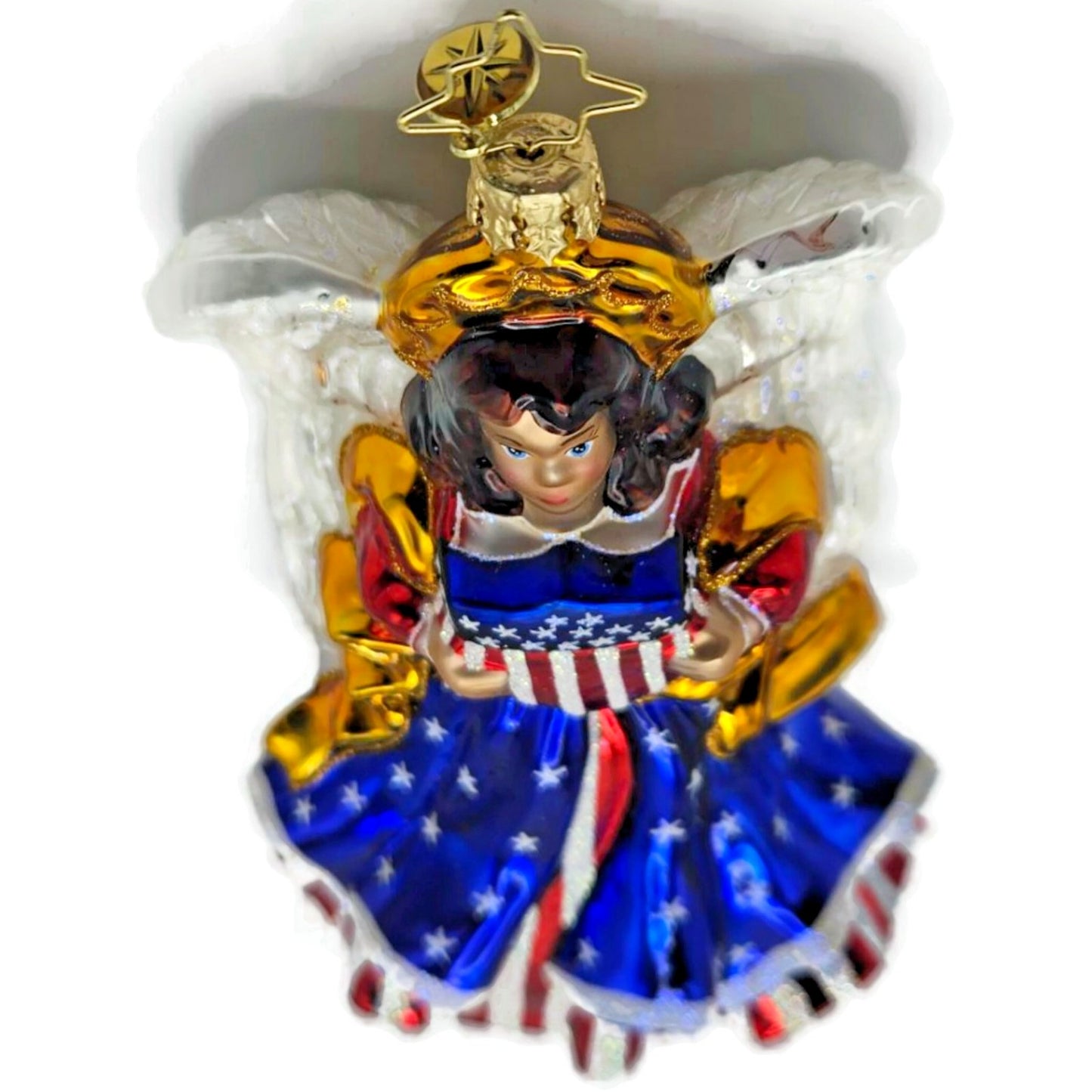 Christopher Radko Freedom Wings Patriotic Angel Christmas Tree Ornament 1016462