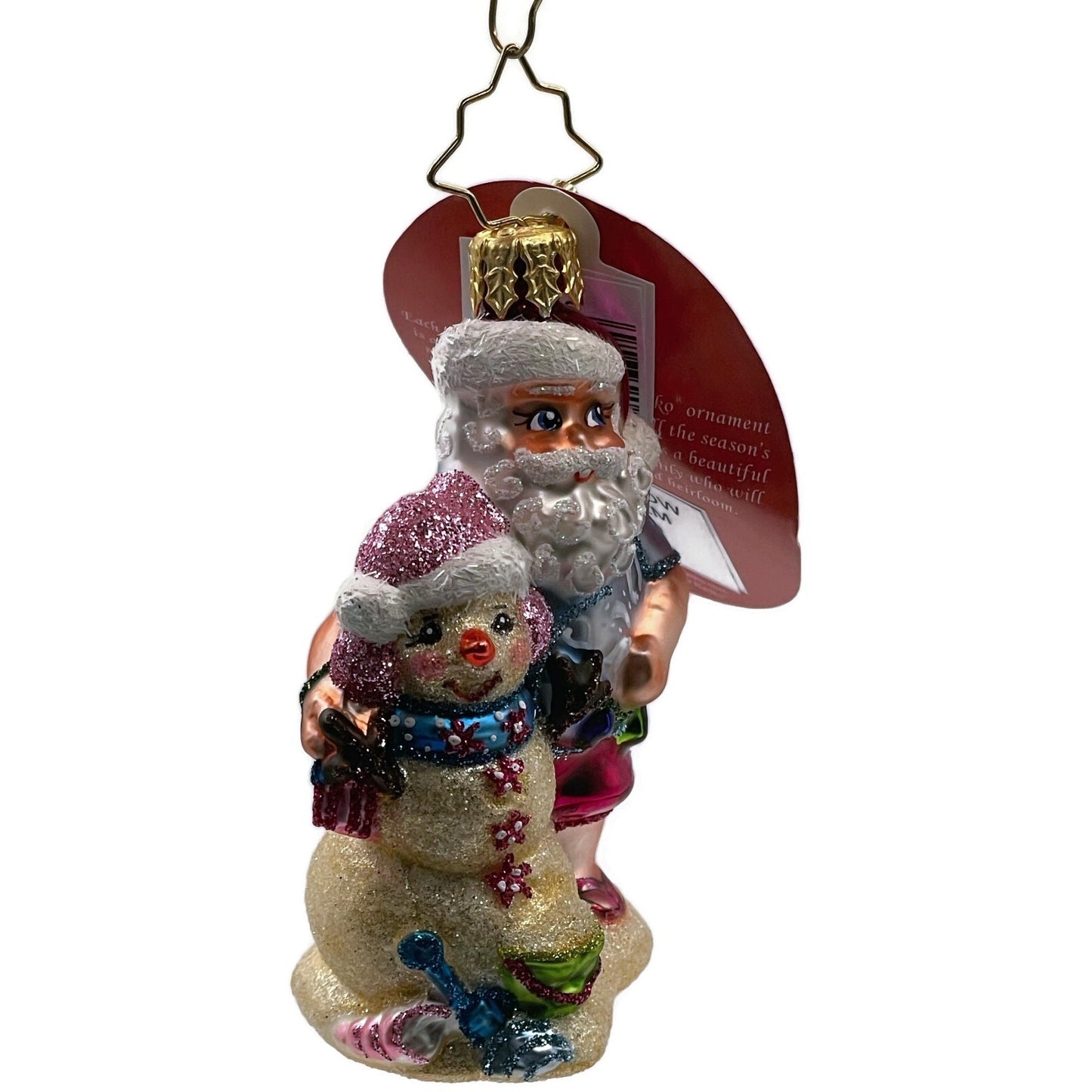 Christopher Radko Sandy Snow Team Gem Santa Claus Beach Christmas Ornament