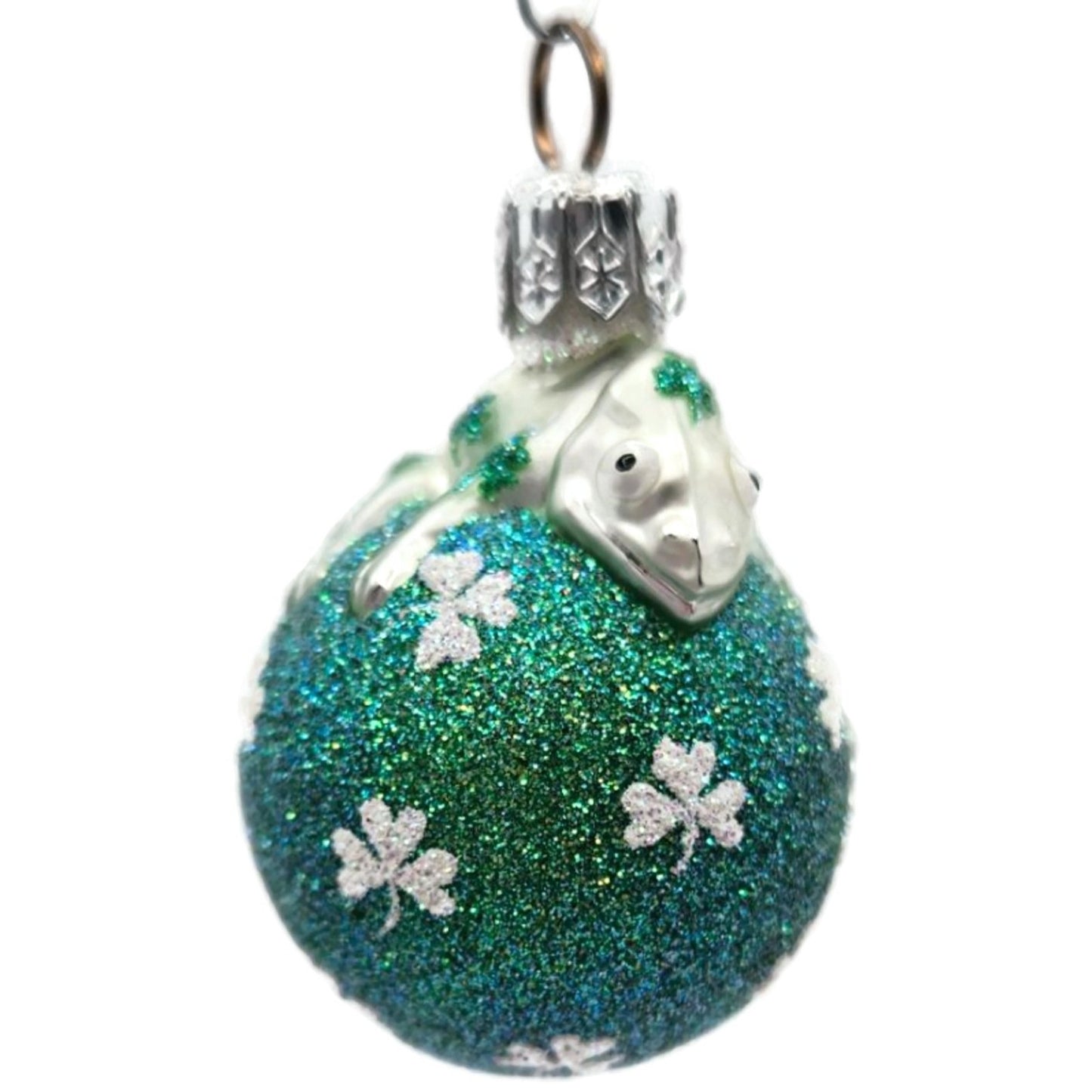 Patricia Breen Miniature Chameleon Surprise Shamrocks St Patricks Day Ornament