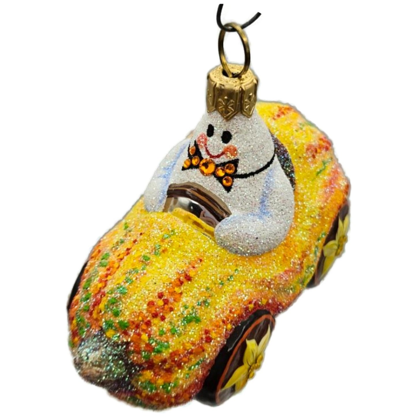 Patricia Breen Halloween Hybrid Orange Gourd Ghost Glass Christmas Ornament 3011