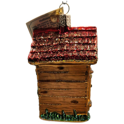OWC Outhouse Ornament Camping Forest Old World Christmas Holiday Tree Decoration