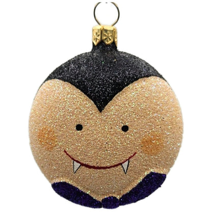 Patricia Breen Dracula Medallion Black Purple Tie Glass Halloween Ornament 2413