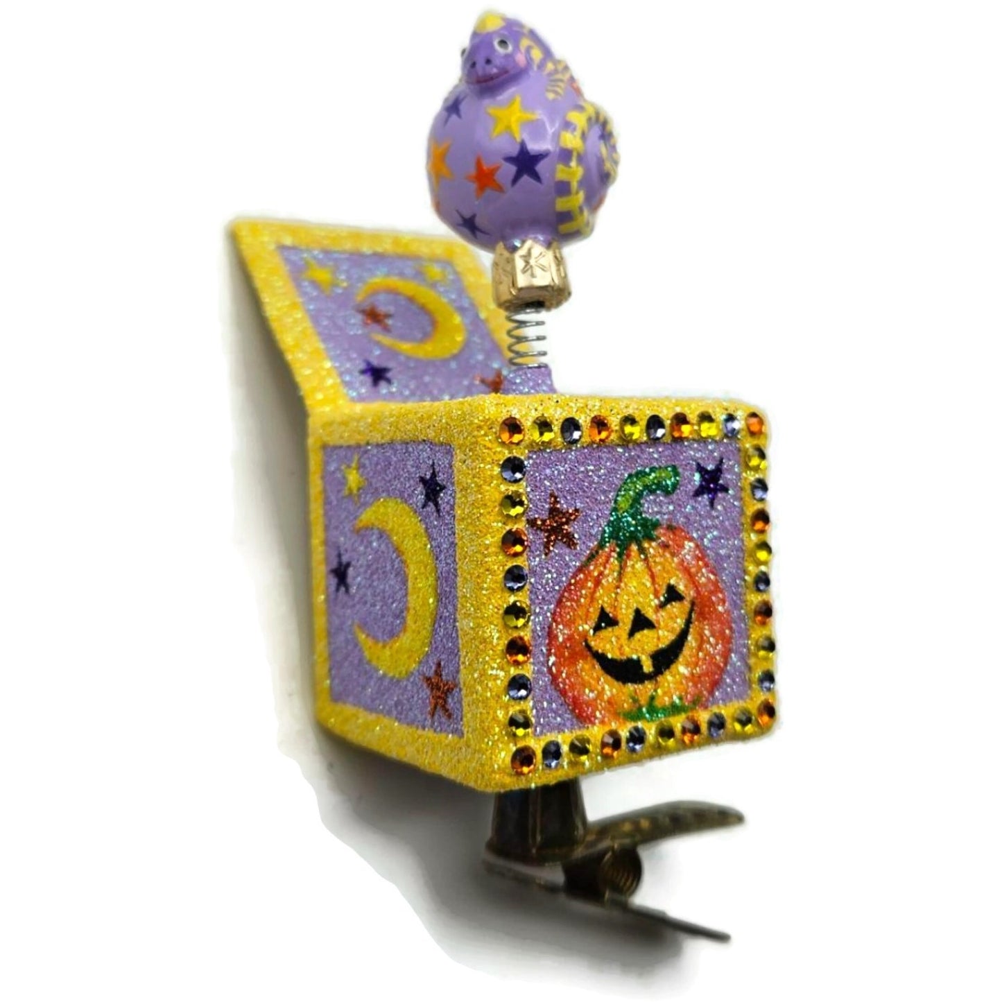 Patricia Breen Pop! Goes the Chameleon Purple Halloween Clip On Ornament CATZ