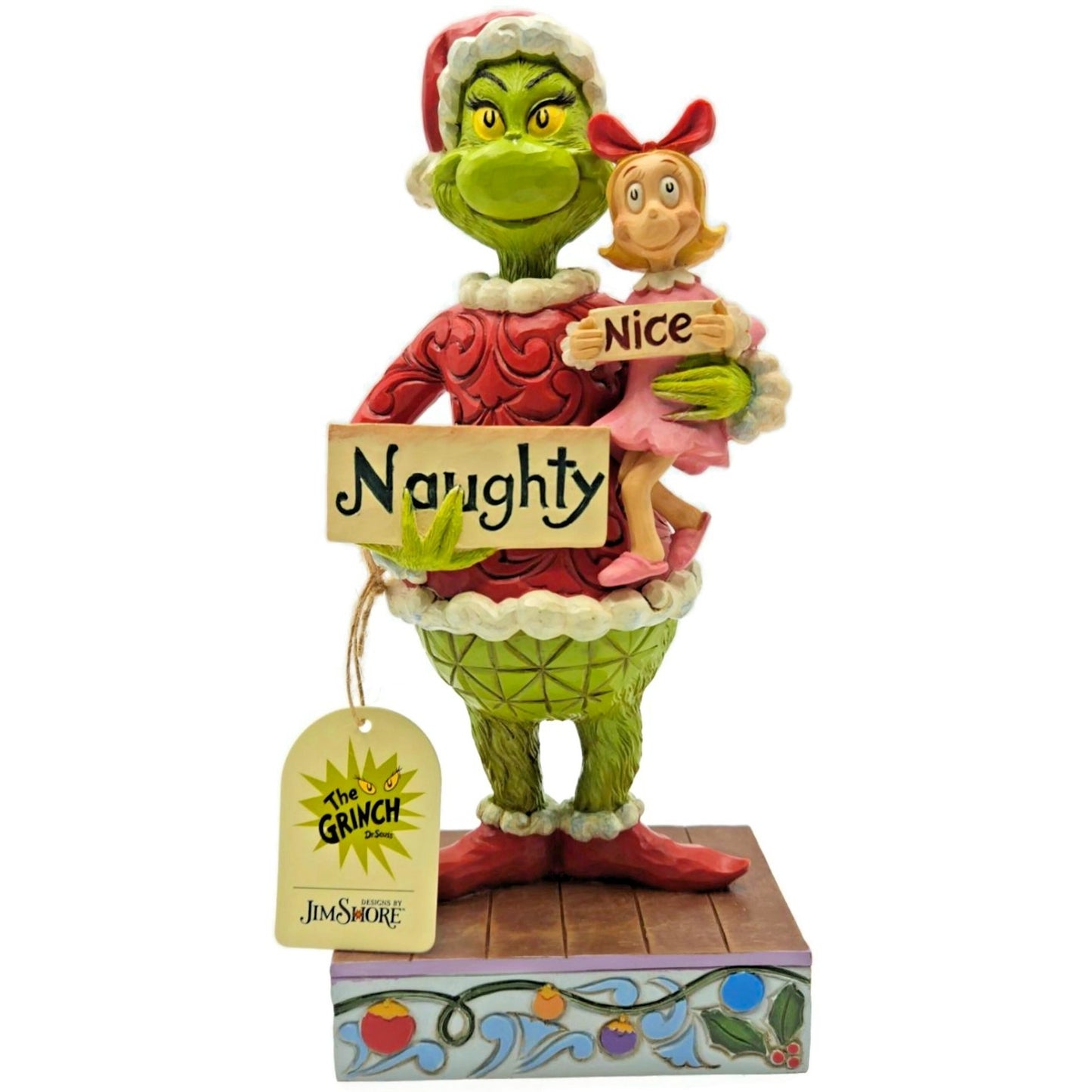Jim Shore Dr. Seuss Grinch And Cindy Lou Naughty Nice Enesco Figurine 6015212