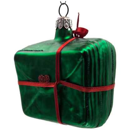 Patricia Breen Letter to My Beloved Green Red Ribbon Valentine Postcard Ornament