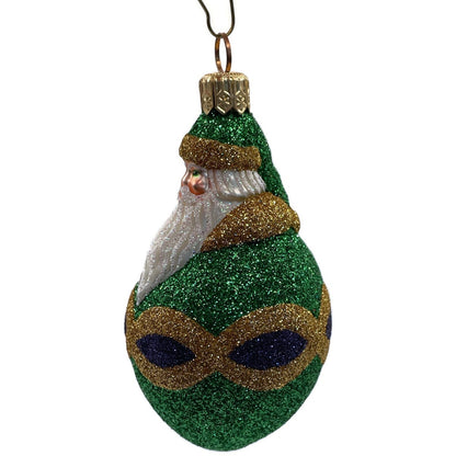 Patricia Breen Ornament Miniature Faberge Santa Green Purple Christmas Tree Deco