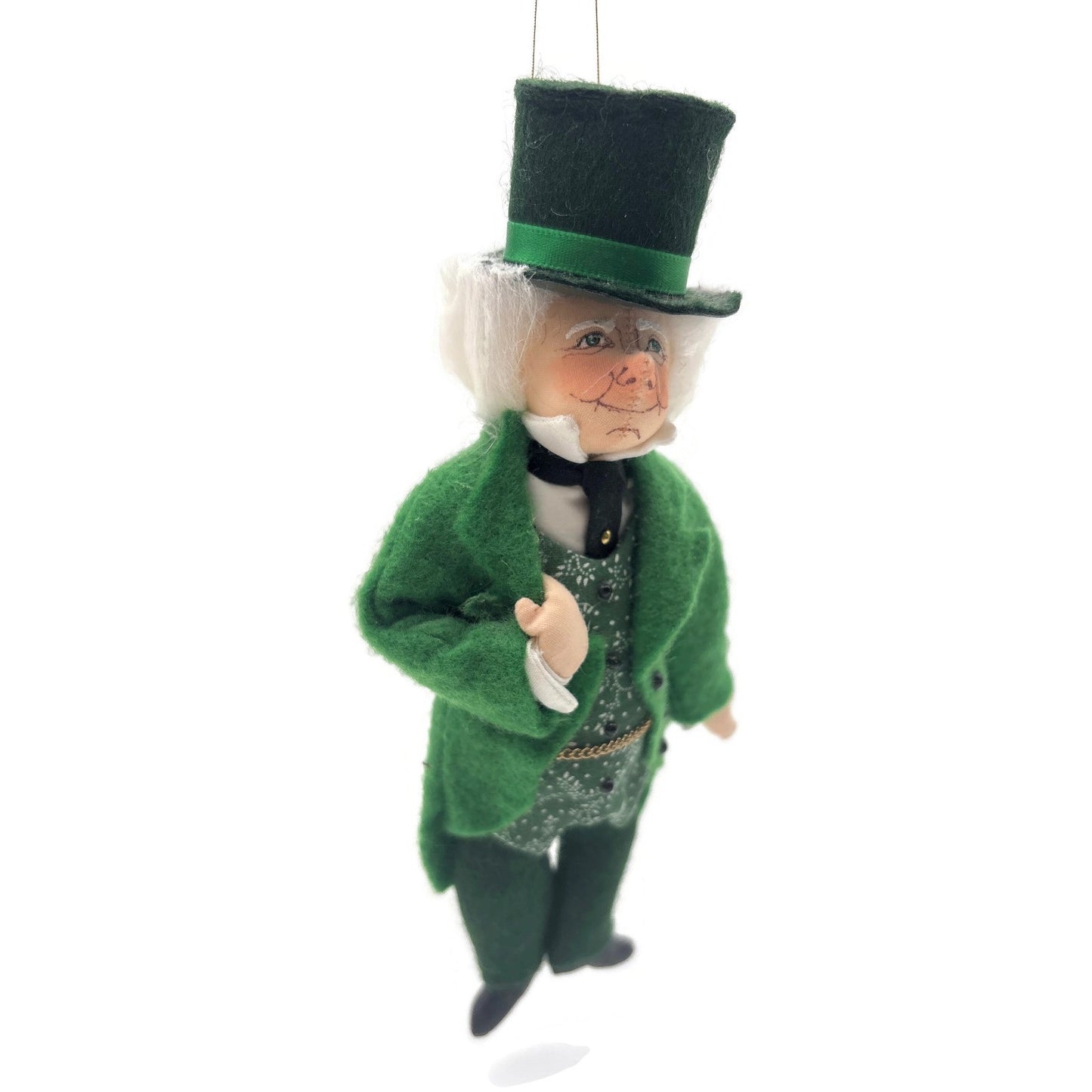 Gladys Boalt Wizard from Wizard Of Oz Handmade Fabric Christmas Ornament Signed