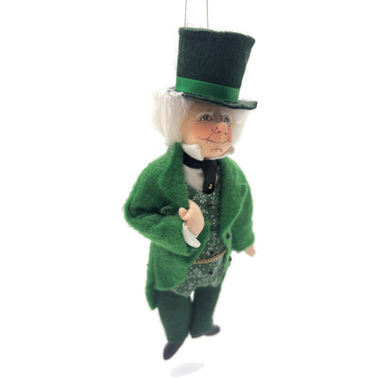 Gladys Boalt Wizard from Wizard Of Oz Handmade Fabric Christmas Ornament Signed