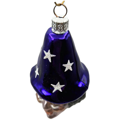 Patricia Breen Witch Hazel Lavender Face Purple Stars Halloween Ornament CATZ