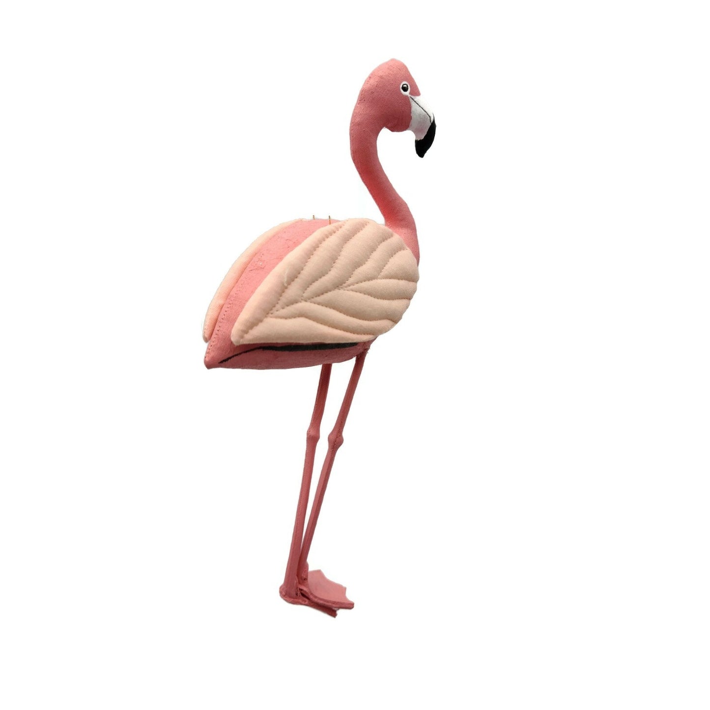 Gladys Boalt Pink Flamingo Handmade Bird Fabric Signed Christmas Tree Ornament