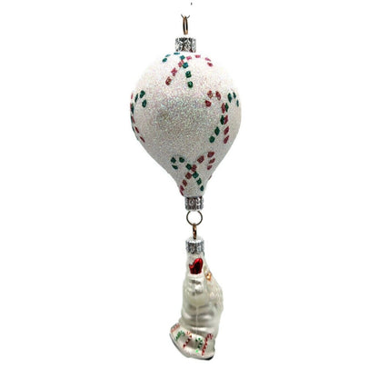 Ornament Patricia Breen Into the Blue Santa Claus Candy Canes Christmas CATZ