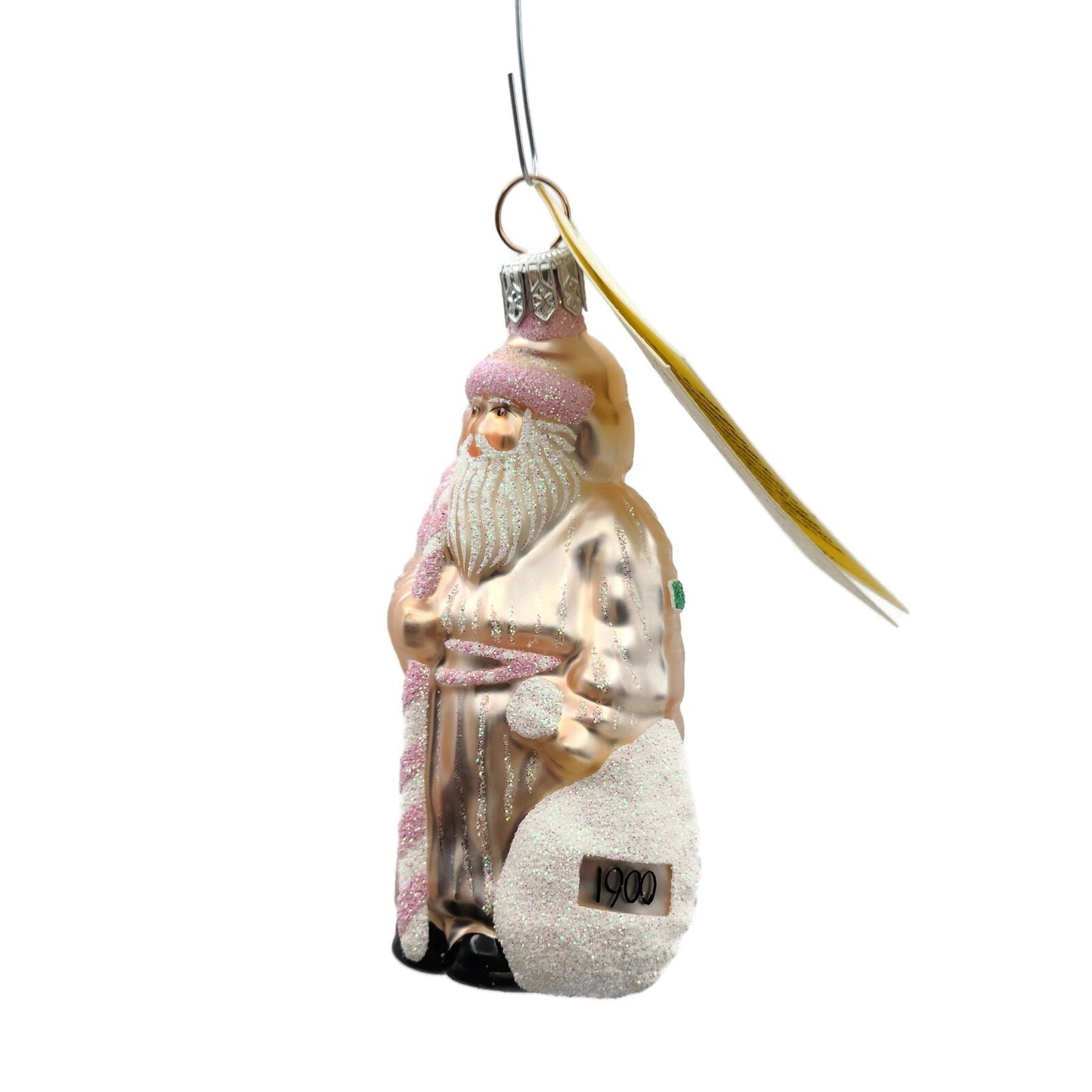 Patricia Breen Miniature Millennium Santa Claus Pink Christmas Tree Ornament