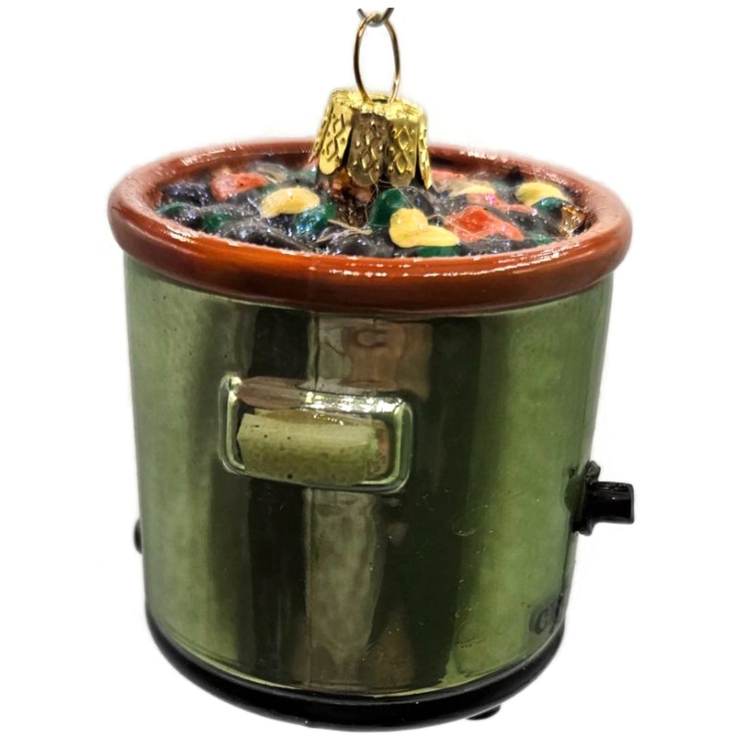 Crock Pot Slow Cooker Kitchen Ornament Cody Foster Glass Christmas Decoration