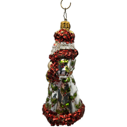 Christopher Radko Luxberry Holiday Sequin Santa Claus Christmas Ornament 1014010