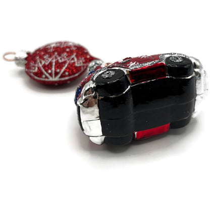 Patricia Breen Knightsbridge Santa Red Snowflakes Flags Christmas Tree Ornament