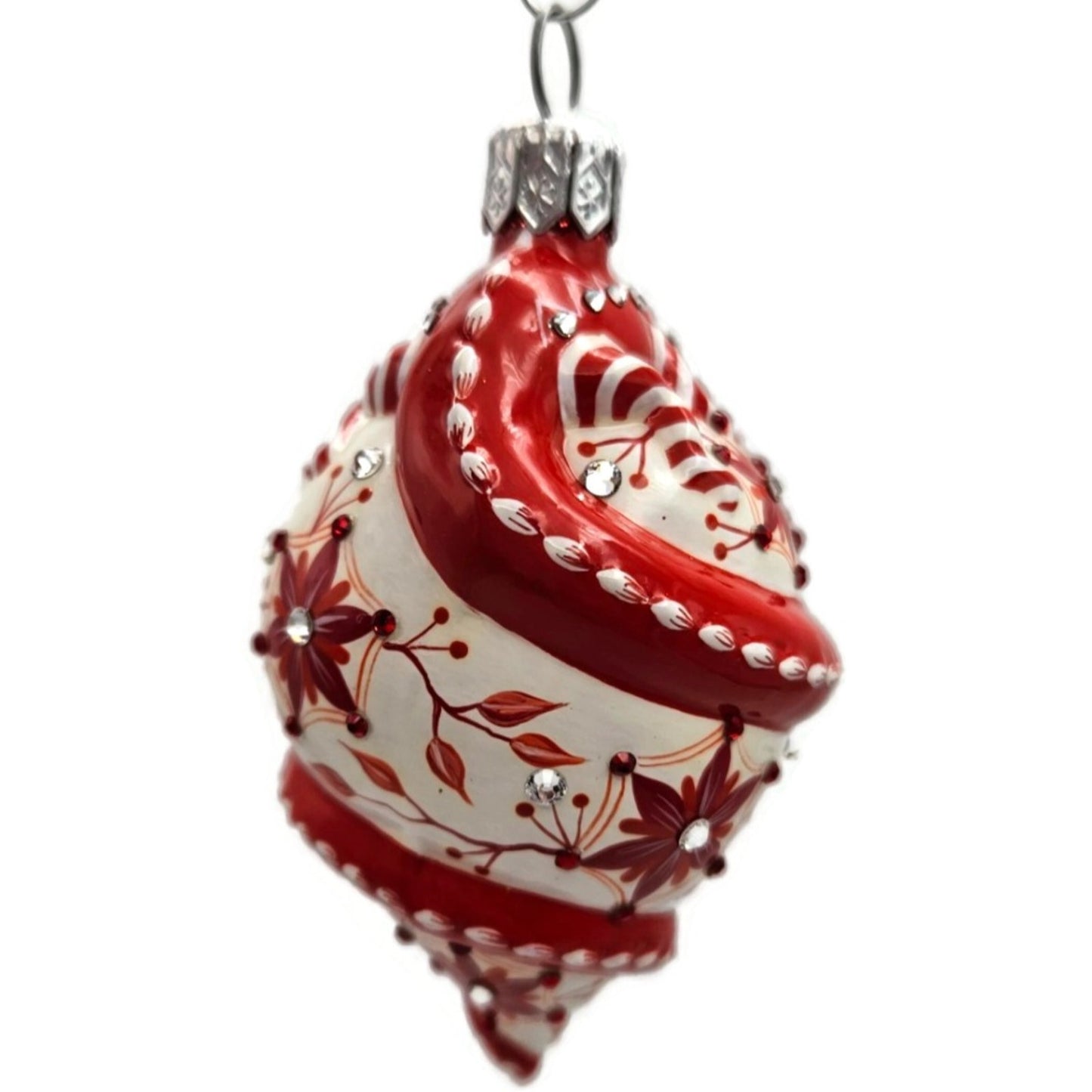 Patricia Breen Topping Chameleon Chinoiserie Red Spring Christmas Tree Ornament