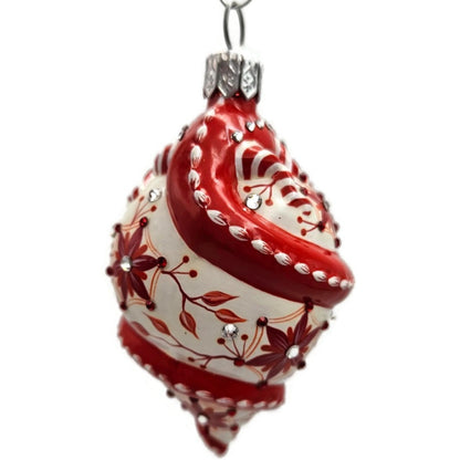 Patricia Breen Topping Chameleon Chinoiserie Red Spring Christmas Tree Ornament