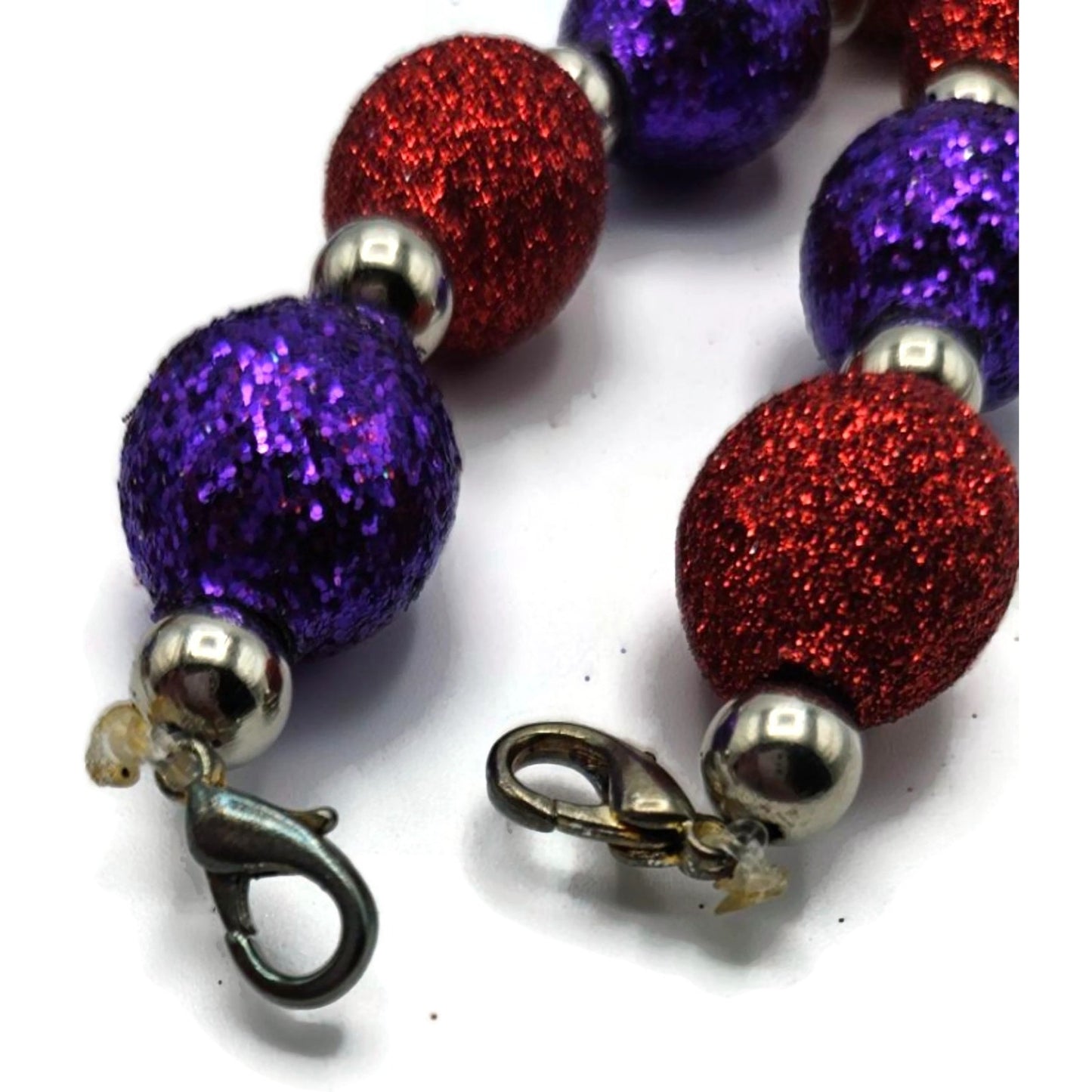Patricia Breen Garland 2-Decorate Red Purple Beaded Christmas Halloween Ornament