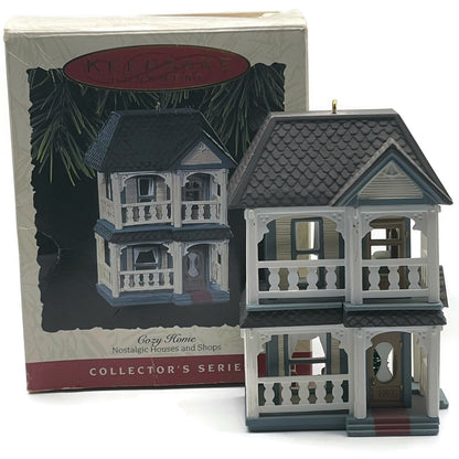 Hallmark Ornament Cozy Home 1993 Nostalgic Christmas Village Tree Keepsake Decor
