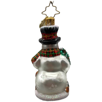 Christopher Radko Feast For Friends Reindeer Snowman Christmas Ornament 1018481