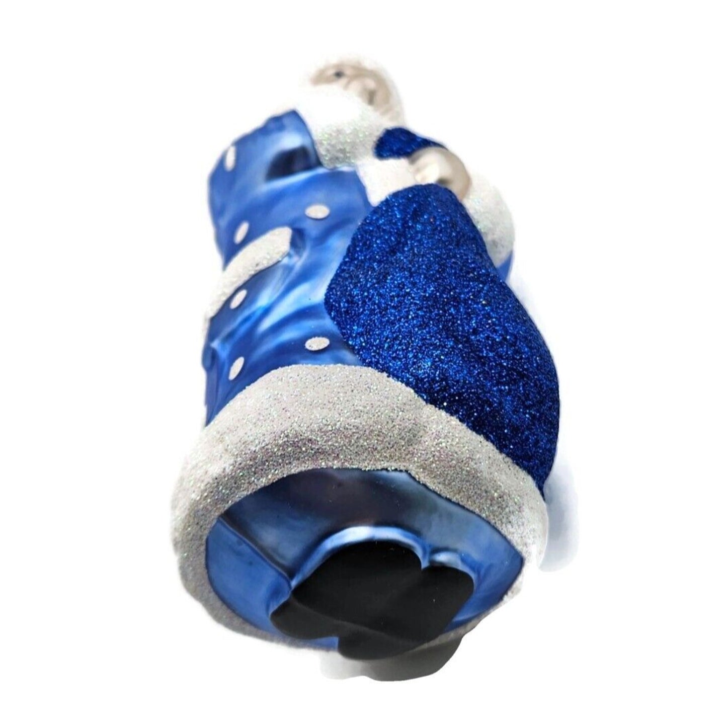 Ornament Patricia Breen Shhhh Santa Claus Blue Pearl Dots Christmas Holiday Tree