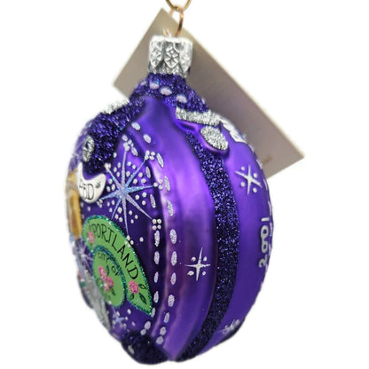 Patricia Breen Journey With Me Purple Portland Signed Christmas Ornament 2113
