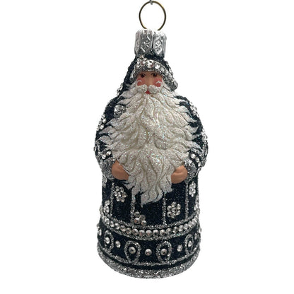 Patricia Breen Miniature Sublime Santa Claus Black Christmas Tree Ornament