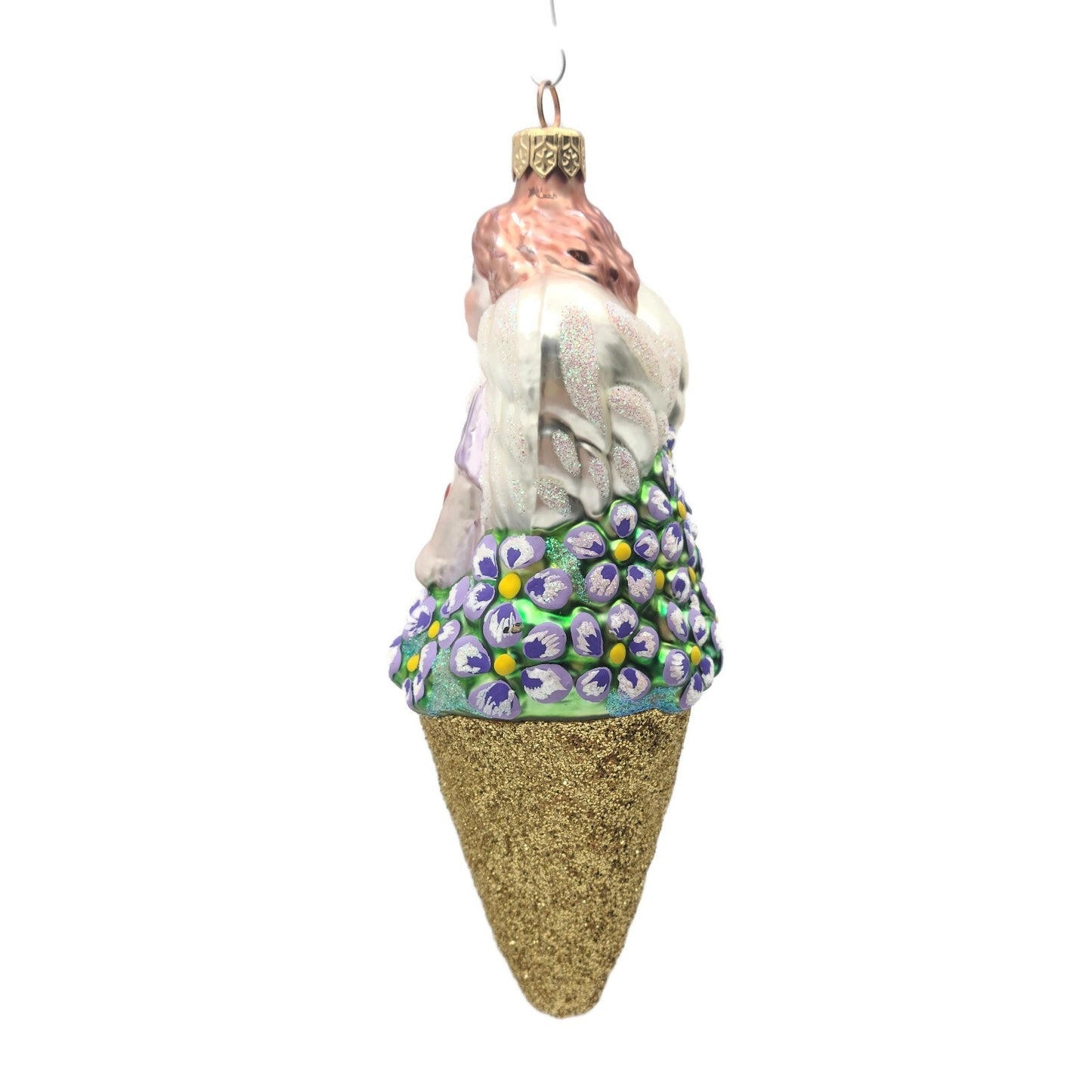 Patricia Breen Angel Nosegay Glittered Cone Spring Christmas Tree Ornament