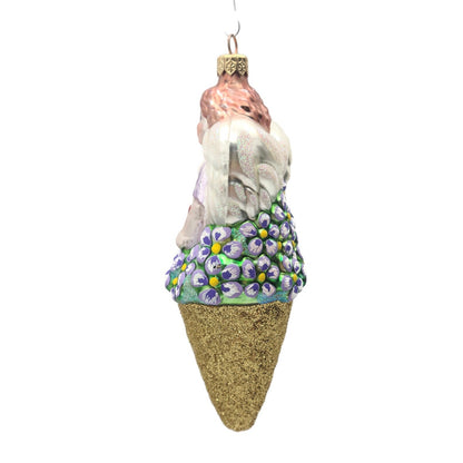 Patricia Breen Angel Nosegay Glittered Cone Spring Christmas Tree Ornament