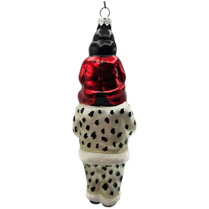 Patricia Breen Carry Me Santa Dalmatian and Ladybug Polka Dot Halloween Ornament