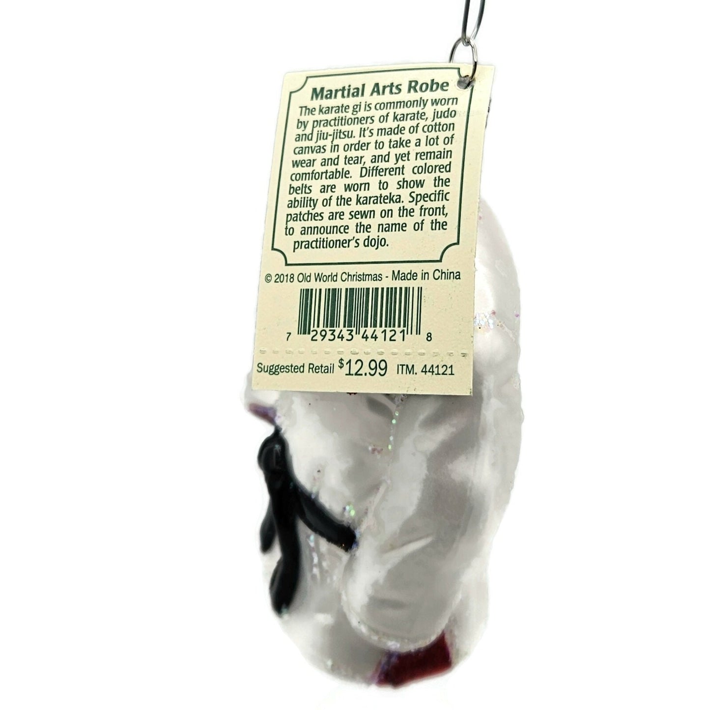Old World Christmas Martial Arts Robe Karate Christmas Tree Ornament OWC 44121