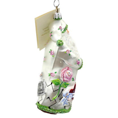 Patricia Breen Oh You Shouldn't Have Pearl Santa Spring Roses Holiday Ornament