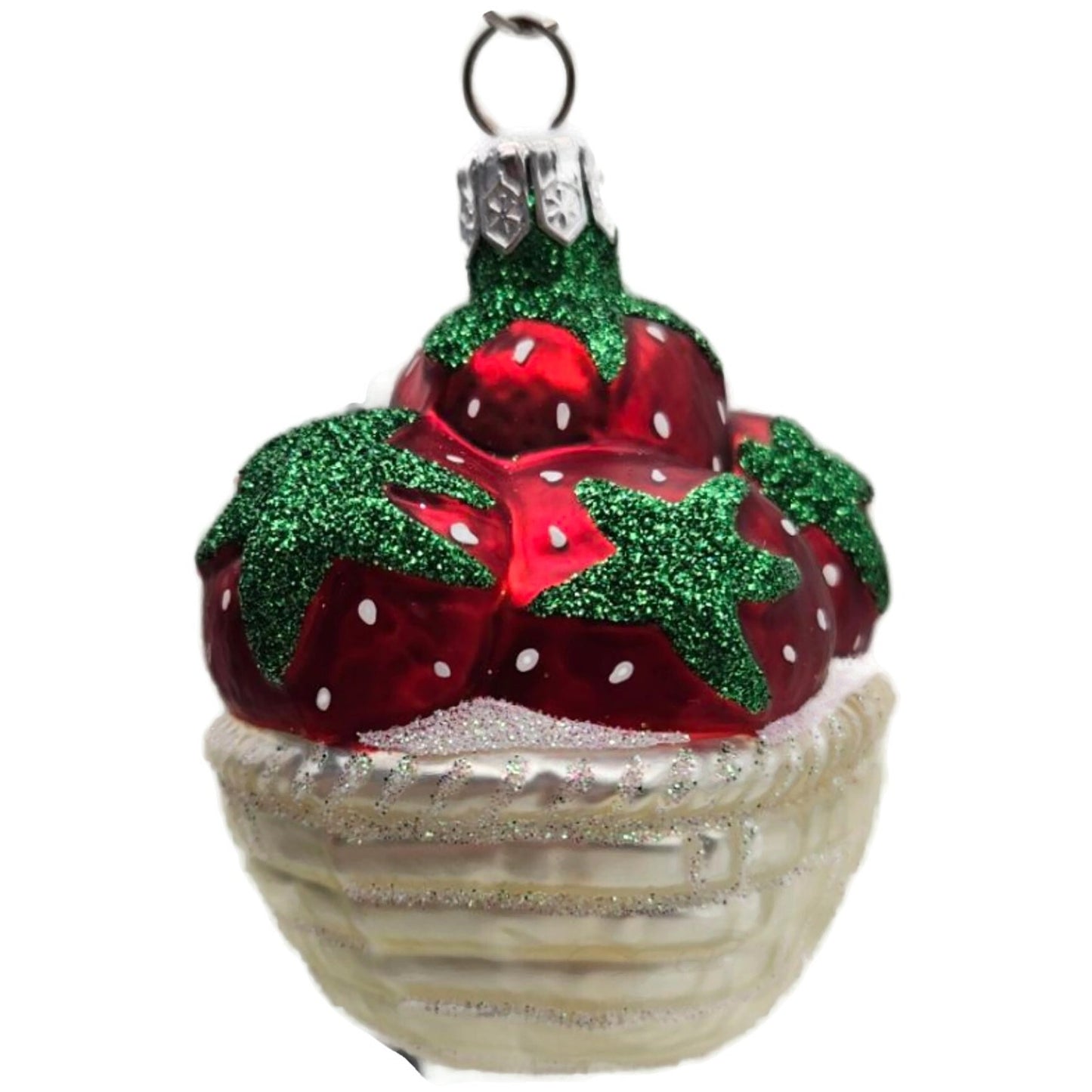 Patricia Breen Strawberry Basket Red Green Fruit Spring Christmas Ornament 9897