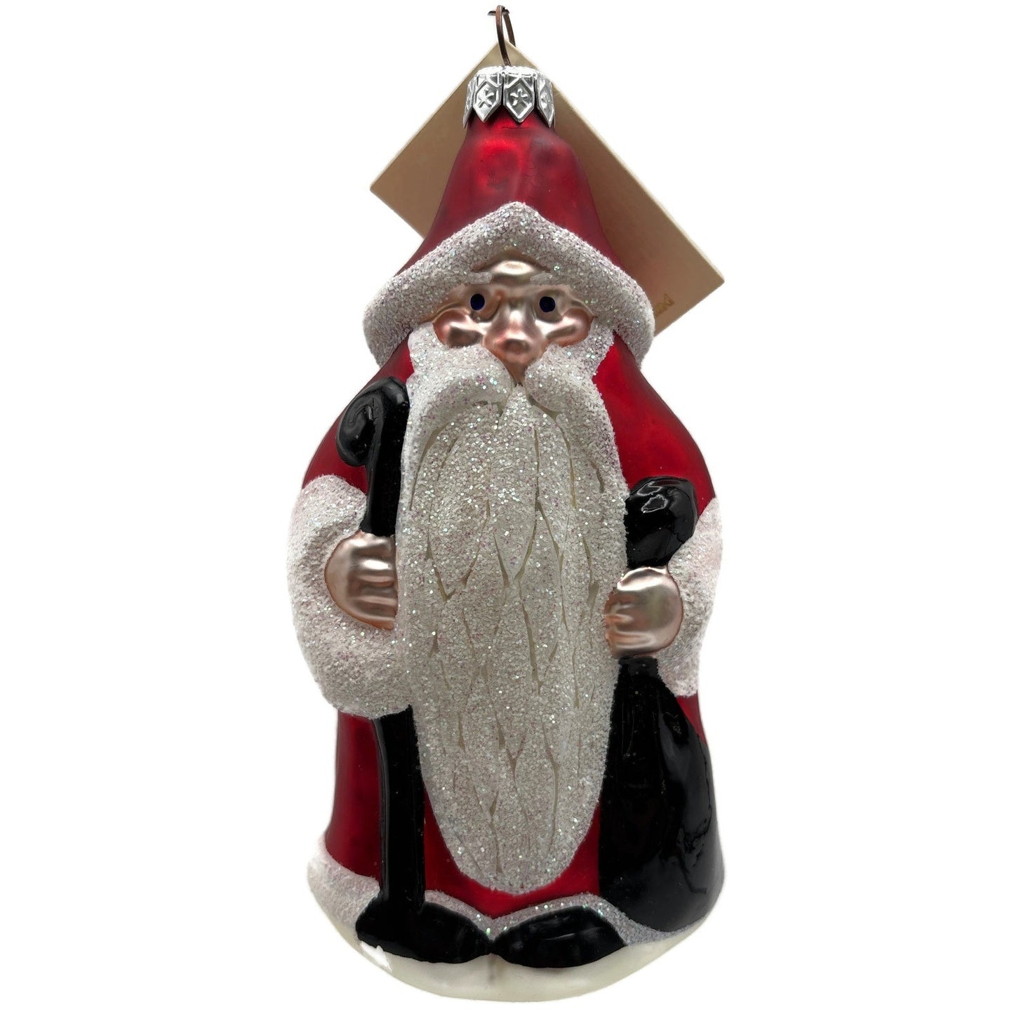 Patricia Breen Woodland Santa Claus Cherry Red Christmas Tree Ornament