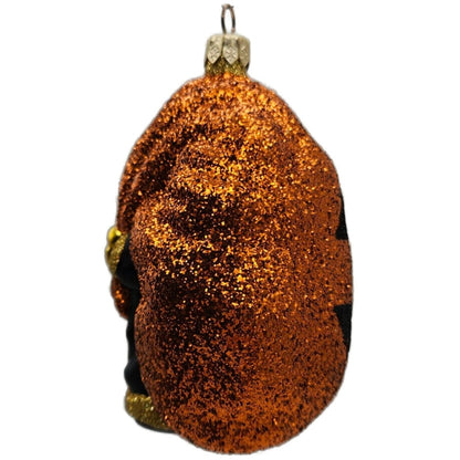 Patricia Breen Advent Santa Halloween Pumpkin Orange Black Christmas Ornament