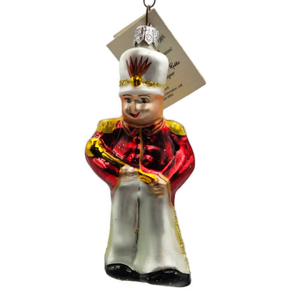 Christopher Radko Toy Soldier Red Uniform Marching Band Christmas Tree Ornament