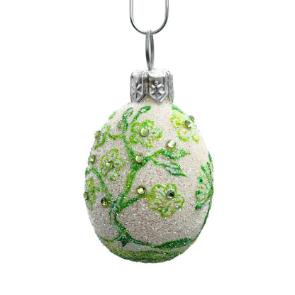 Patricia Breen Miniature Egg Chinoiserie Fan Peridot Easter Holiday Ornament