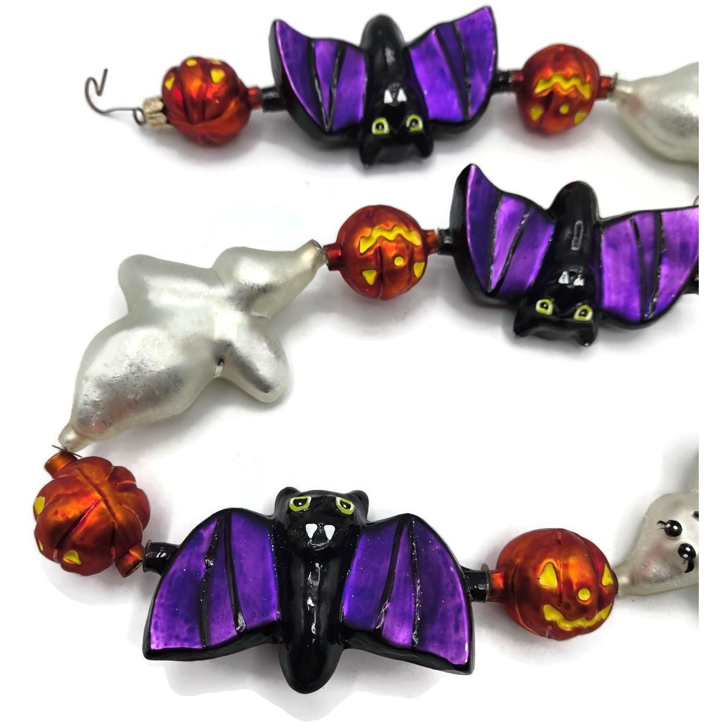 Christopher Radko Ghost Go Round Bat Pumpkin Purple Halloween Garland 98-450-0