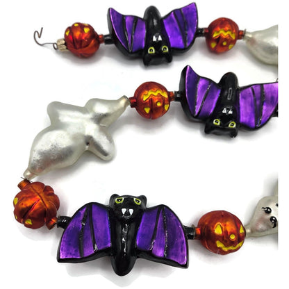 Christopher Radko Ghost Go Round Bat Pumpkin Purple Halloween Garland 98-450-0