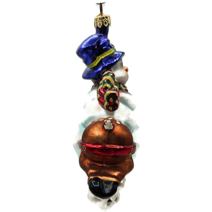 Christopher Radko Frostys Flight Snowman Reindeer Christmas Ornament 00-ICE-01