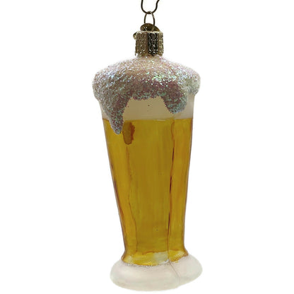 OWC Draft Glass Of Beer Ornament With Foam Old World Christmas Tree Decor