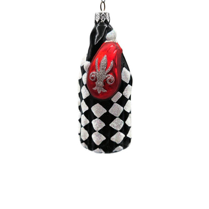 Ornament Patricia Breen Saint Louis Santa Claus Black White Checkered Christmas