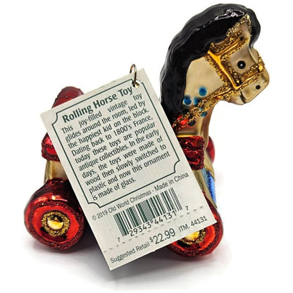 OWC Rocking Horse Toy Ornament Hanging Old World Christmas Holiday Tree Decor