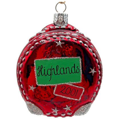Patricia Breen Journey With Me Red Highlands Stars Christmas Tree Ornament TCT