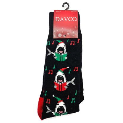 Davco Black Christmas Socks Great White Shark Book Holiday Stocking Stuffers
