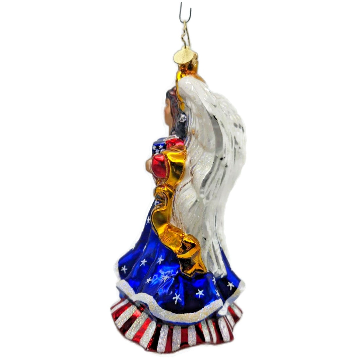 Christopher Radko Freedom Wings Patriotic Angel Christmas Tree Ornament 1016462