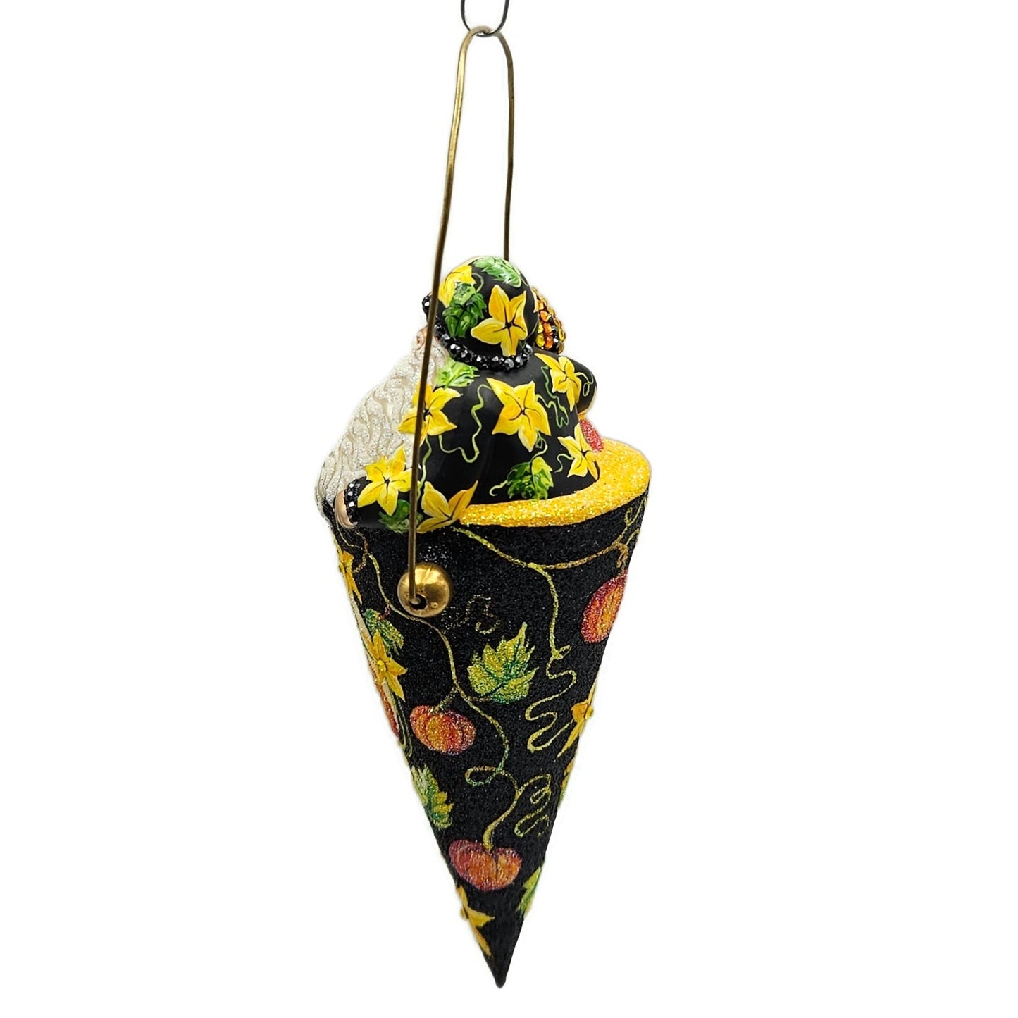 Patricia Breen Victorian Candy Cone Autumnal Pumpkins Fall Christmas Ornament