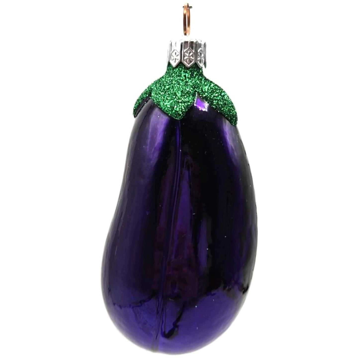 Patricia Breen Walk In Marche Ouvert Un Aubergine Eggplant Christmas Ornament
