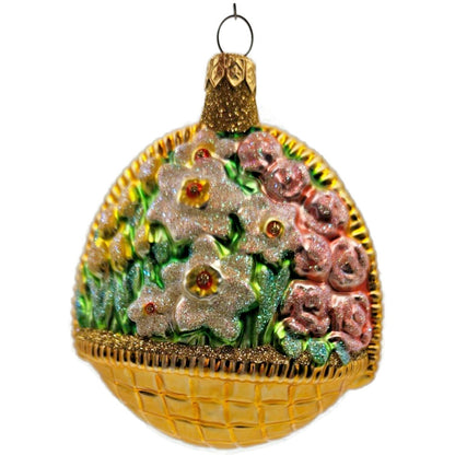 Patricia Breen Flowers For My Love Gold Tulips Spring Christmas Ornament Basket