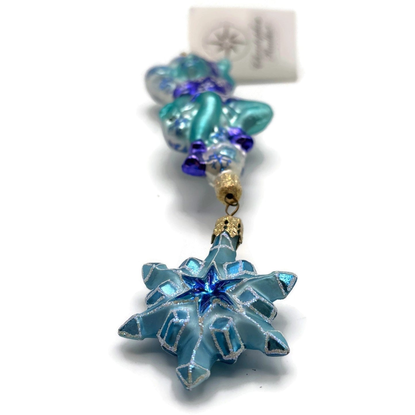 Christopher Radko Winter Frolic Blue Snowflakes Christmas Tree Ornament 1010222